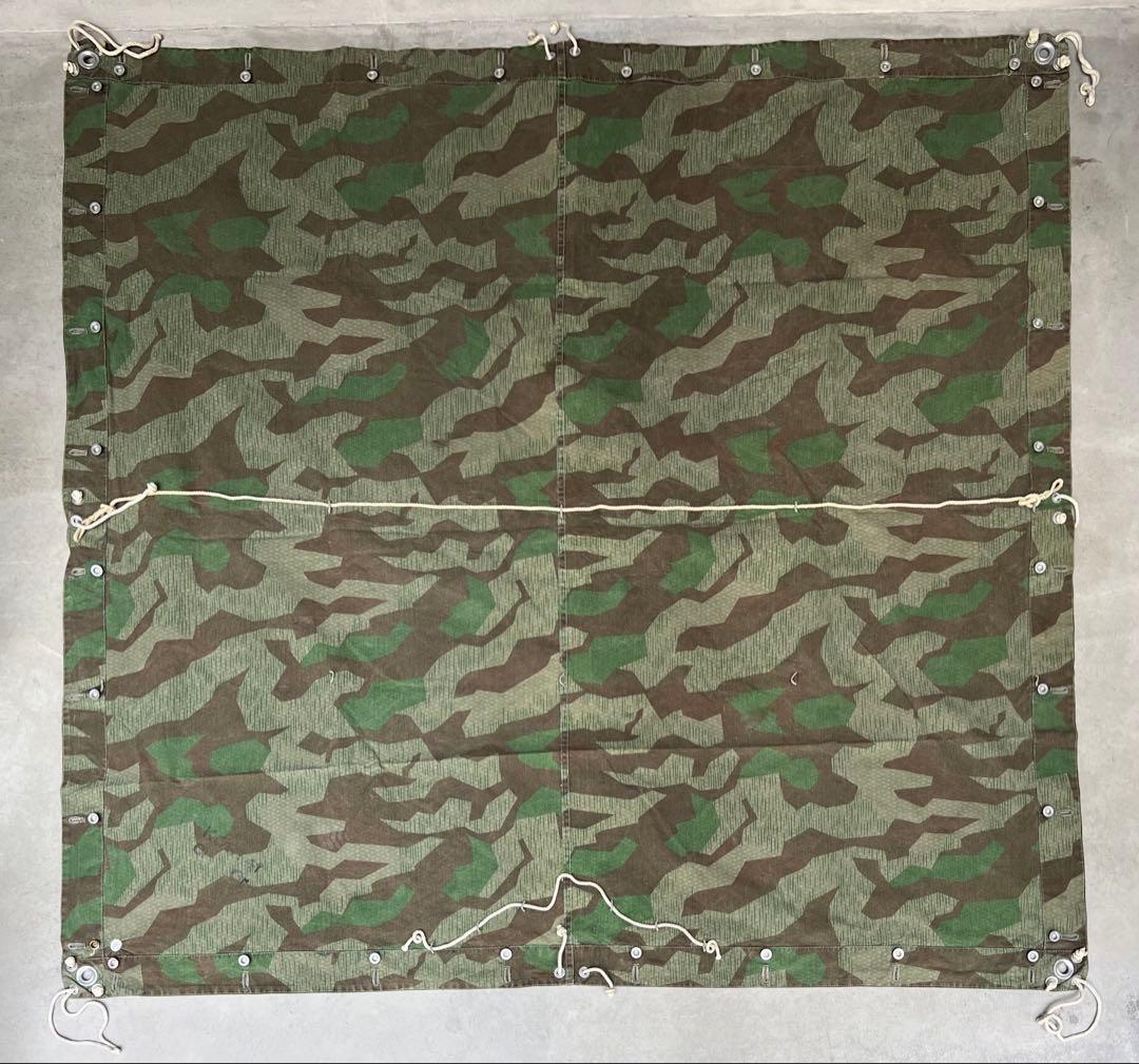 実物 40s スイス軍幕 スプリンターカモ ツェルトバーン ミリタリー テント