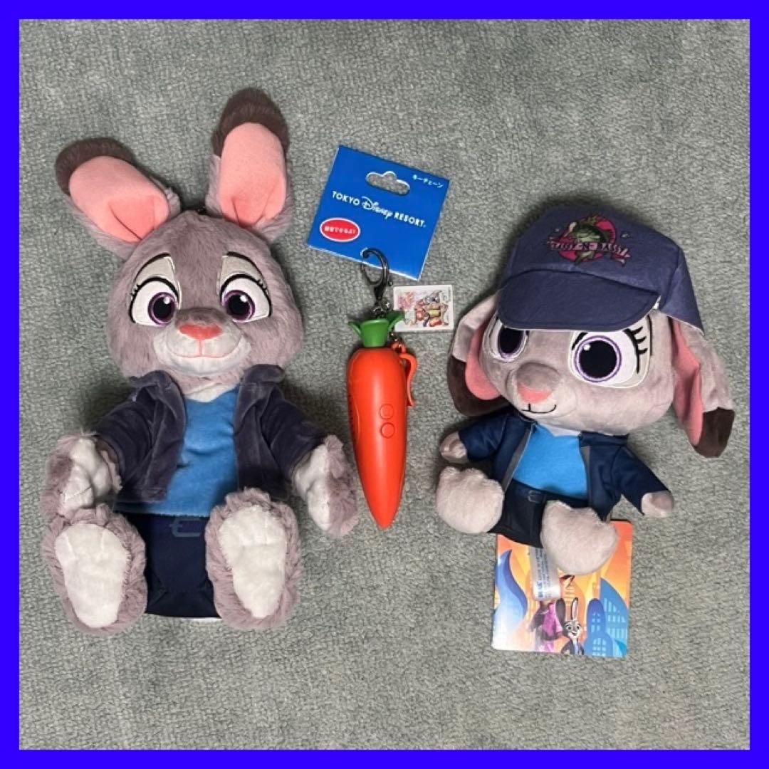 ズートピア ジュディ　ぬいぐるみ2体とにんじんペン　ガチャガチャ　10点セット