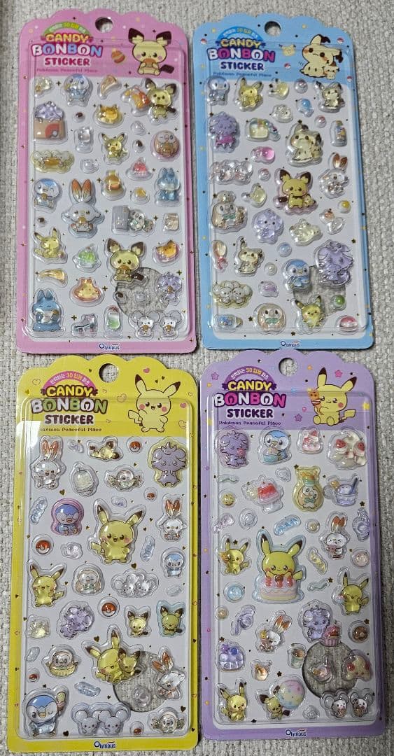 韓国限定 ポケモン ポケピース ステッカー ８枚セット