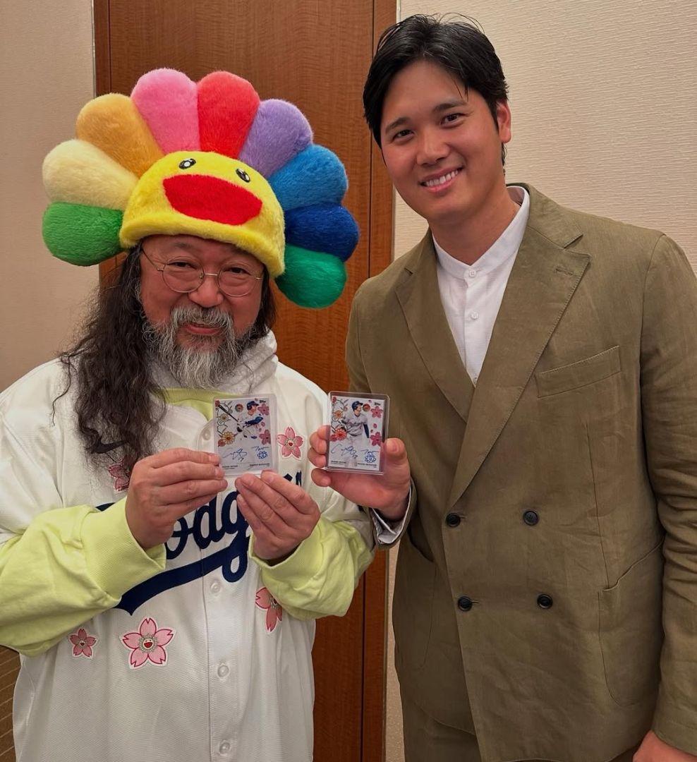 村上隆☆【限定】ボール☆MLB 東京 2025 開幕戦 シカゴカブス 花柄 ☆