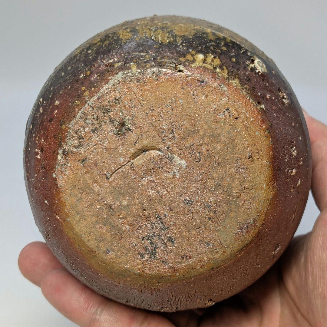 人間国宝 藤原雄 備前焼 掛花入 合箱栞 花器 フラワーベース 花瓶 花生 抹茶