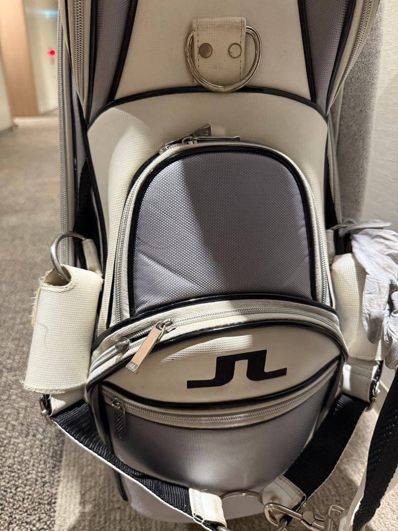 J.LINDEBERG ゴルフキャディバッグ ホワイト・グレー