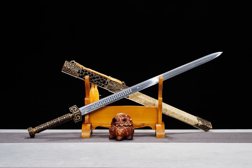 【うなされ漢の剣】古兵器 刀装具 日本刀　模造刀 居合刀 武士道 鑑賞用 美術刀