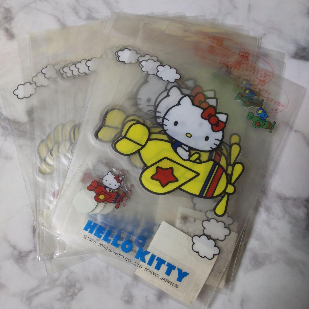 【日本限定】'70 HELLO KITTYハローキティ ジャンボクリアステッカー