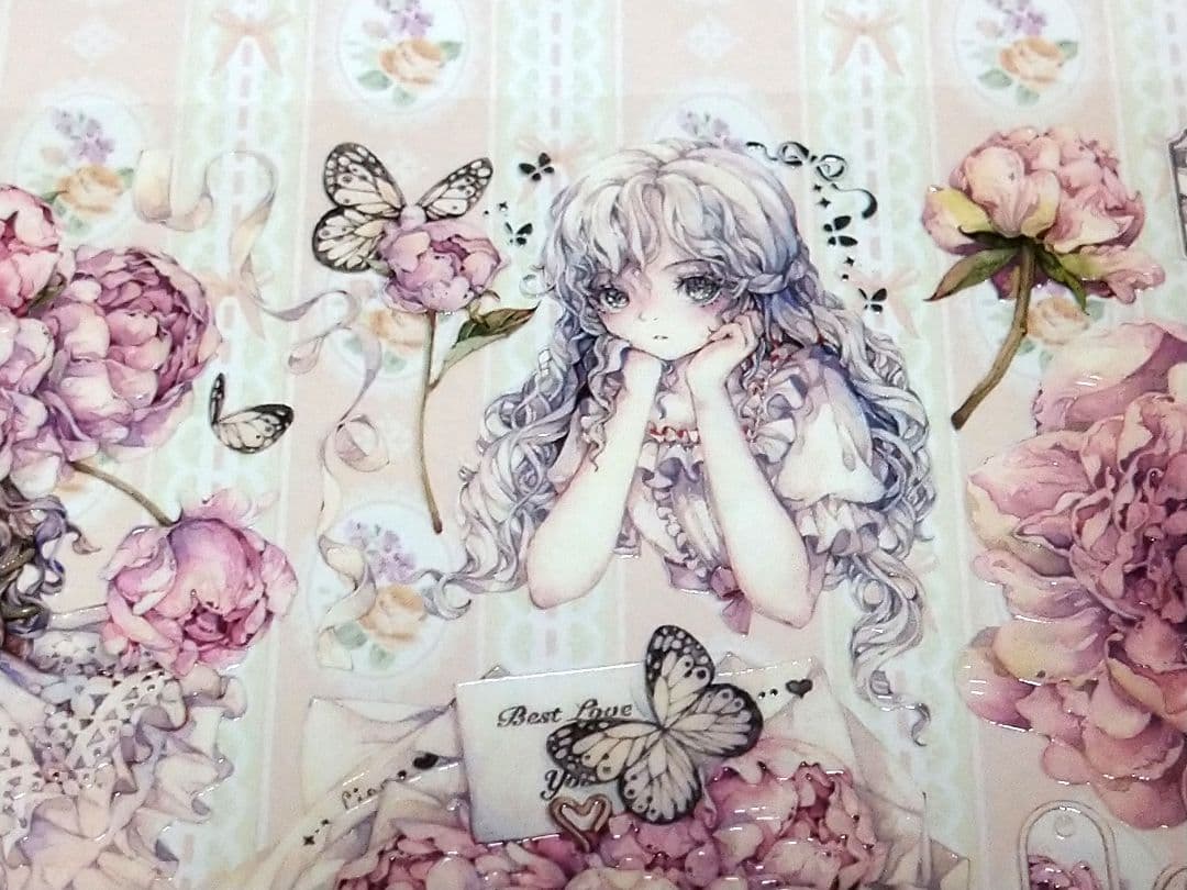 ✩再販✩J685＃芍药季(水晶)LION切り売り海外人物マステ女の子