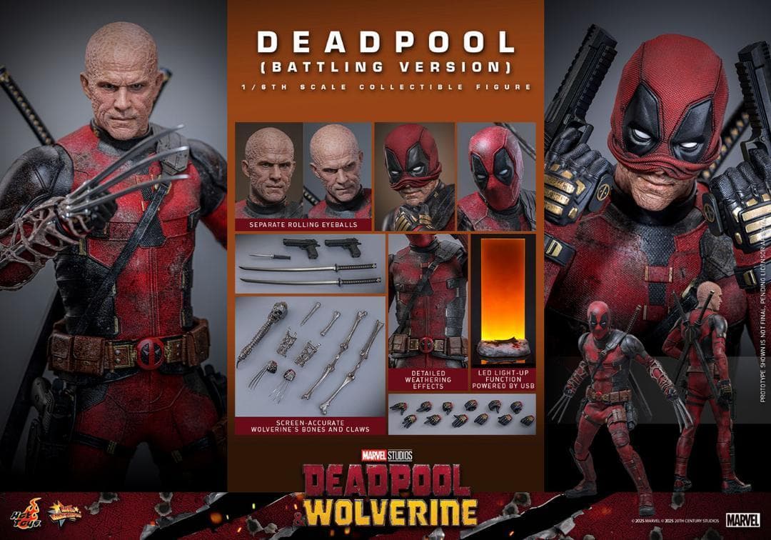 ホットトイズ 1/6 デッドプール ＆ ウルヴァリン バトル版 TMS782