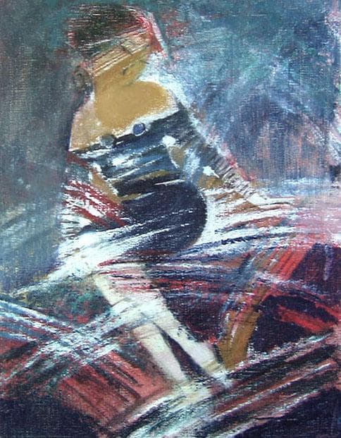 油絵 菅家令子 絵 絵画 インテリア 額付(黒) F4-92023 女性像