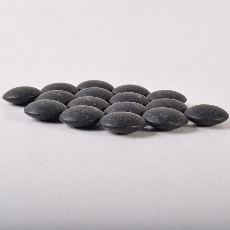 くずもち　碁石　本蛤碁石　那智黒碁石　碁笥　一套　時代箱付　M　R8687