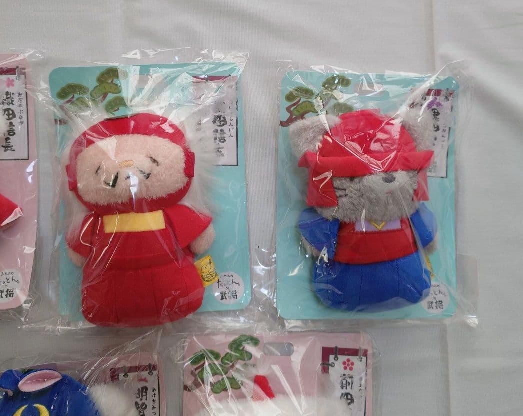 未使用　ふわふわたっとん武将ぬいぐるみ　７個セット　有名武将達