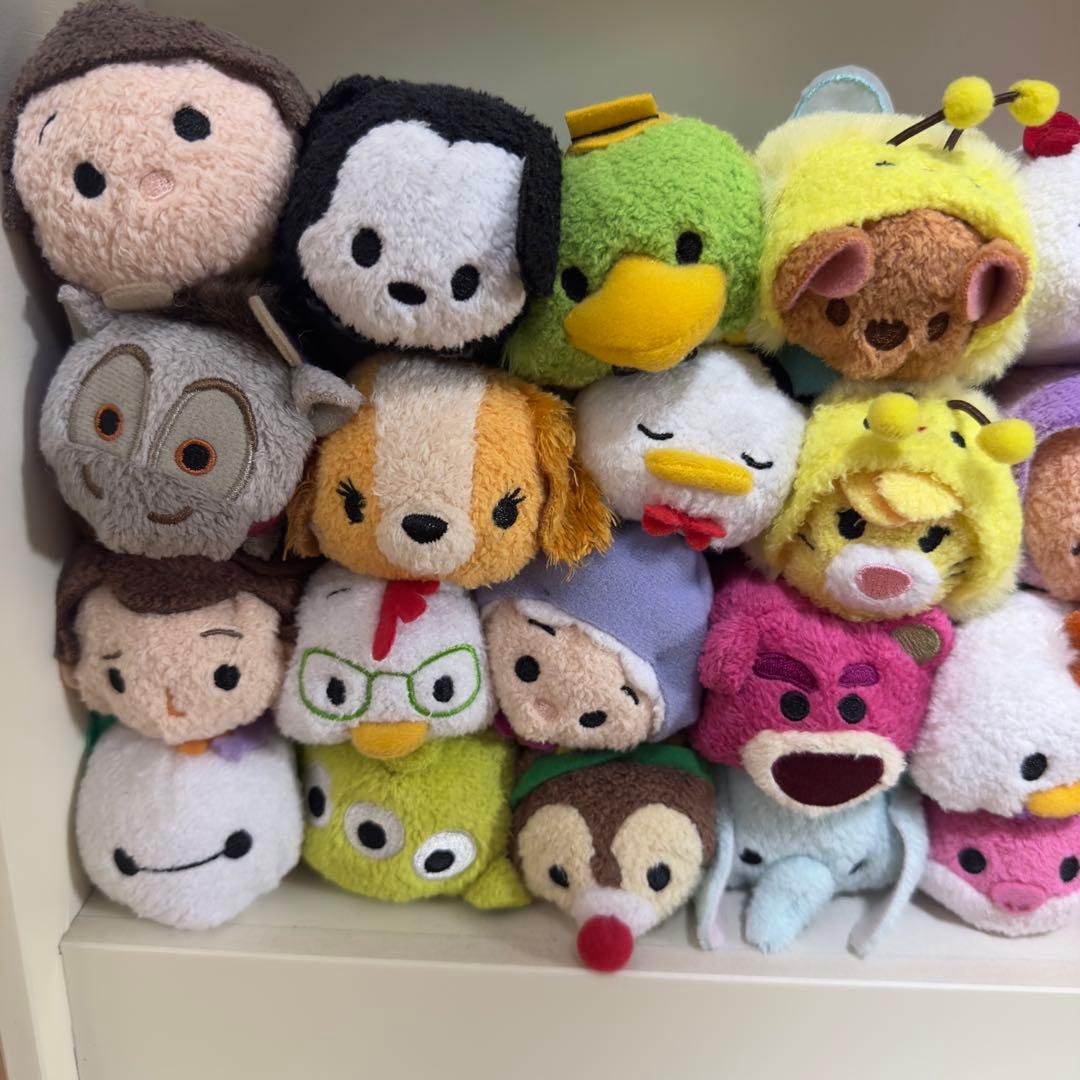 ツムツムぬいぐるみ収納ケース　黄色　ツムツム付き