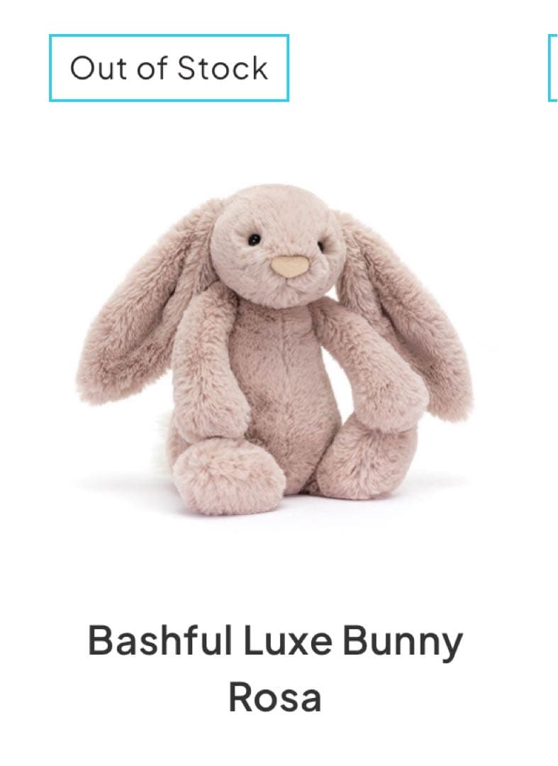 【最終お値下げ】ジェリーキャットBashful Luxe Bunny Rosa