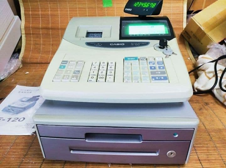 カシオレジスター　TE-120　フル設定込み　送料無料　人気機種　400000