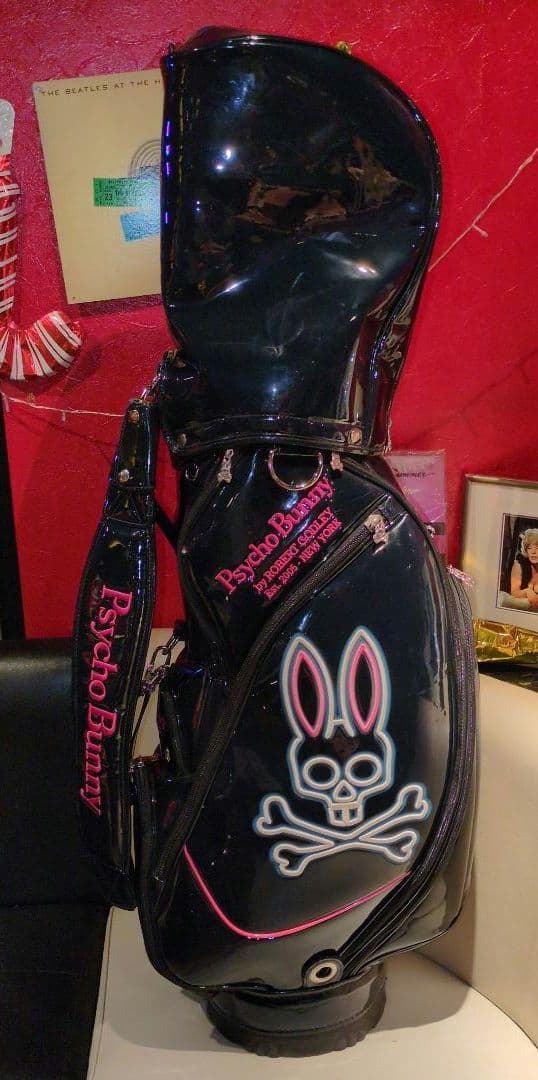 最終セール Psycho Bunny キャディバッグ サイコバニー ネイビー