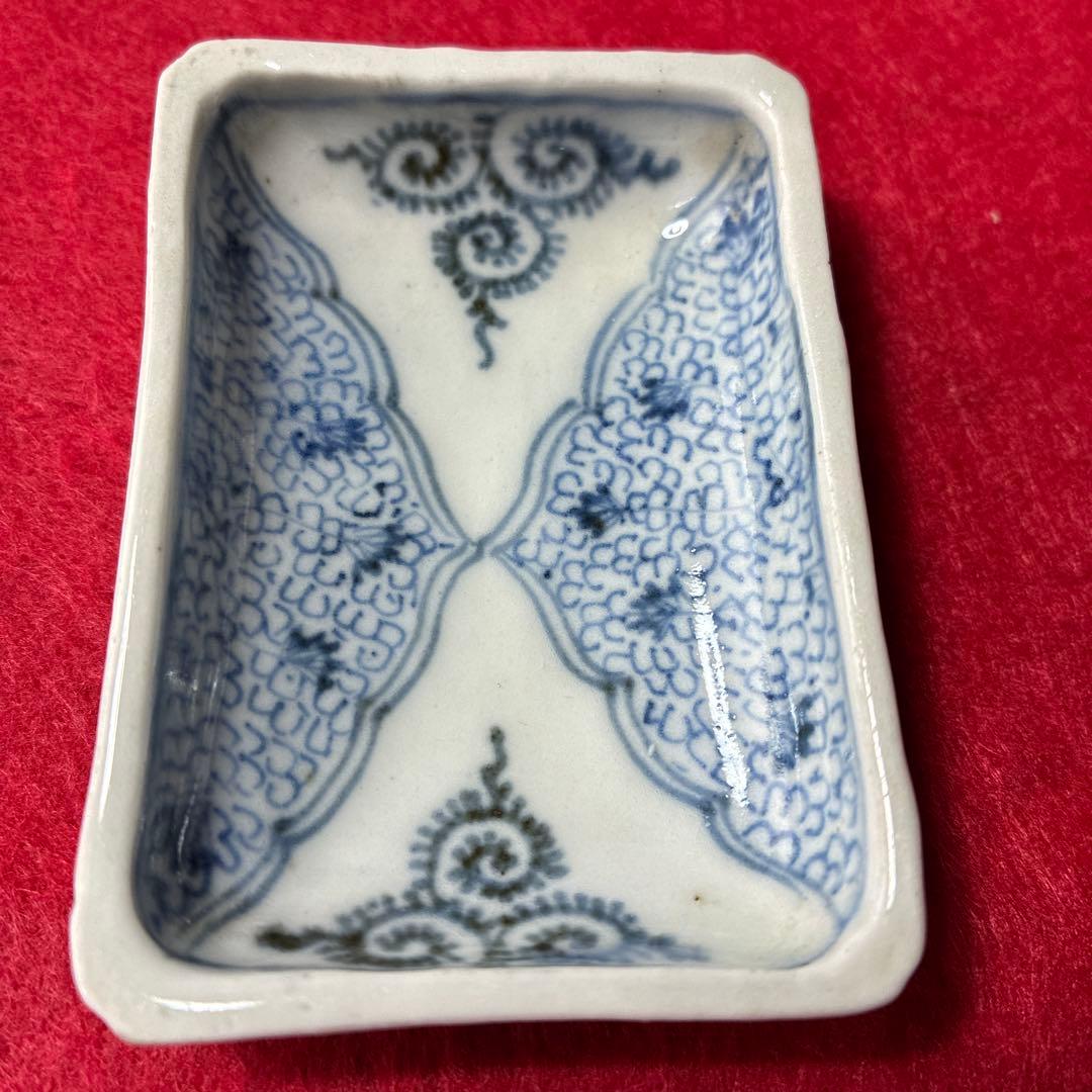 古伊万里　蛸唐草　微塵唐草　豆皿