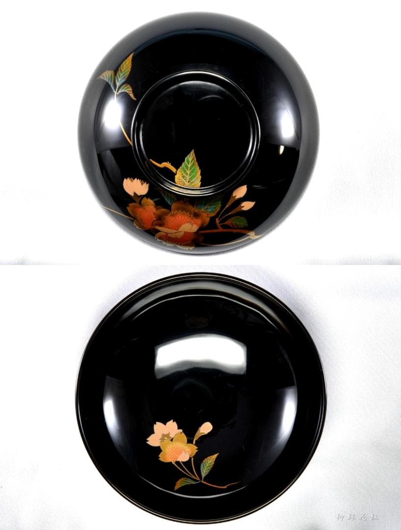 堂畑勝峯 絵変蒔絵 煮物椀 五 共箱 輪島塗 懐石道具