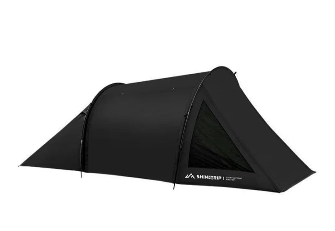 【美品】ShineTrip トンネル型テント ブラック