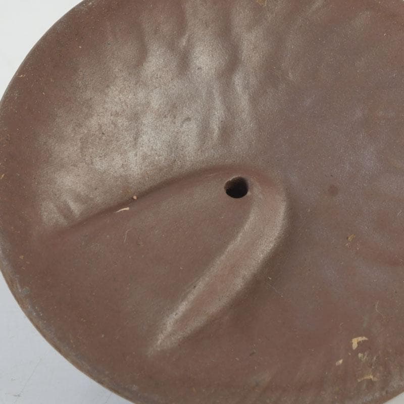 煎茶道具　萬古焼　英山造　紫砂　朱泥　鳥顔出　横手急須　V　9620