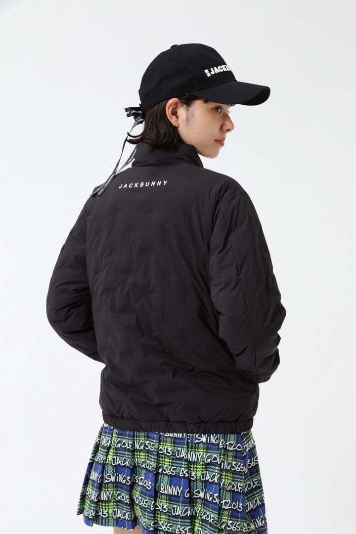 0/S 新品パーリーゲイツジ ヤックバニー中綿ジャケットブルゾン黒