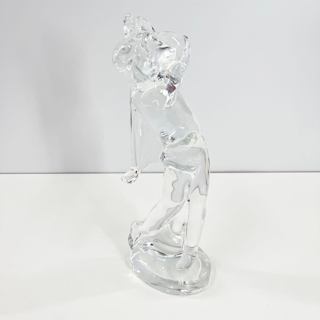 美品 Bacarat バカラ フィギュリン ゴルファースィングショット オブジェ