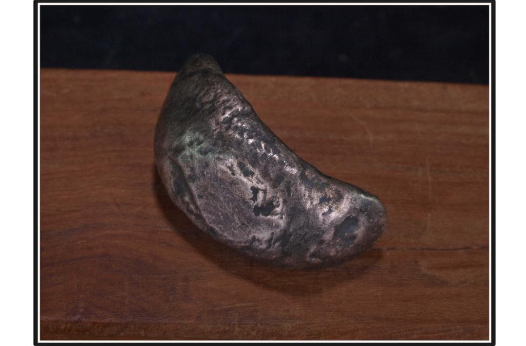 骨董市仕入れ品　中国清時代の銀錠　金元宝　激安骨董品 DE1102D4- 4