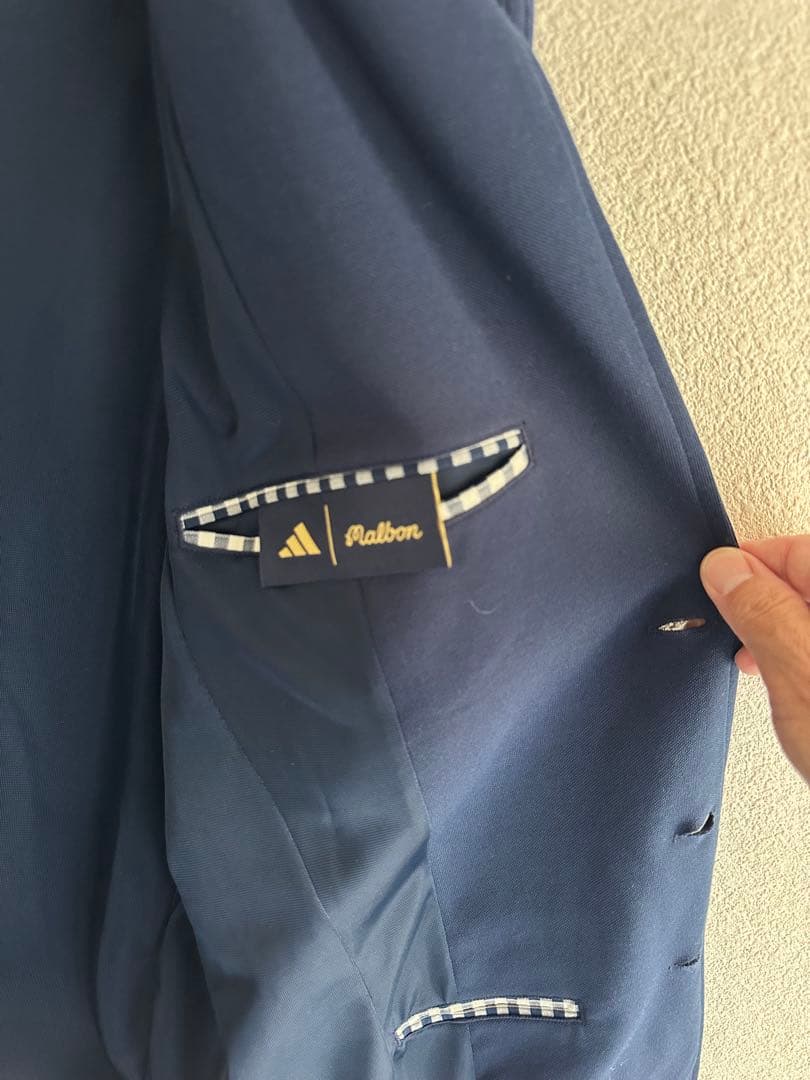 【Malbon×adidas マルボン×アディダス】コラボ　ジャケット　紺ブレ