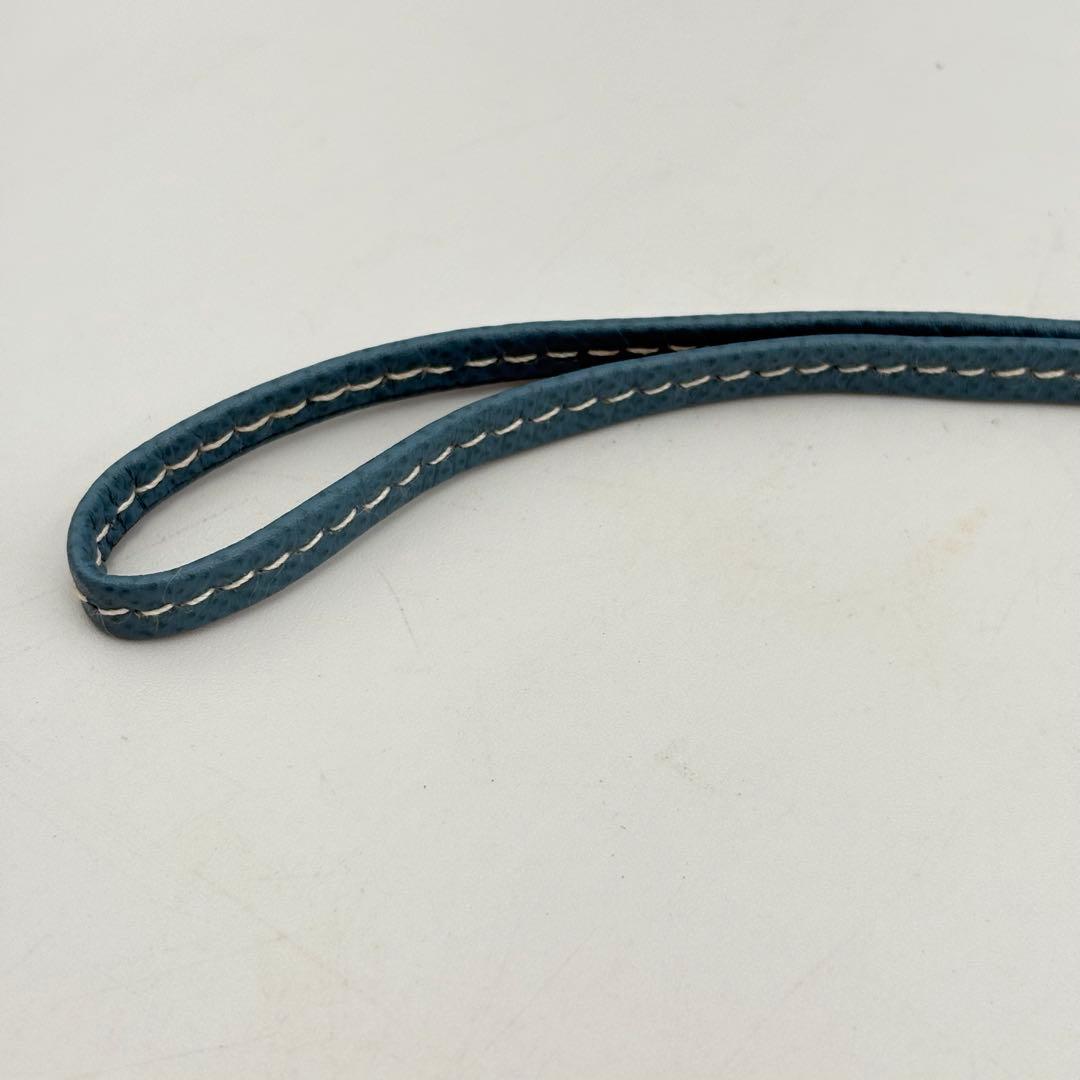 エルメス シフレ ホイッスル シルバー ブルー レザー 0724-S6543h