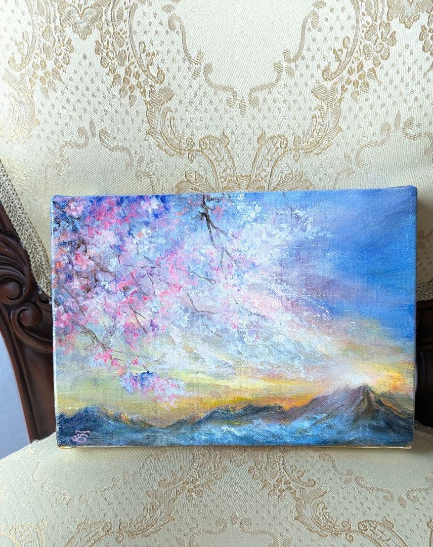 油絵　風景画【1点物】画家本人出品painterTMK真筆　SMキャンバス