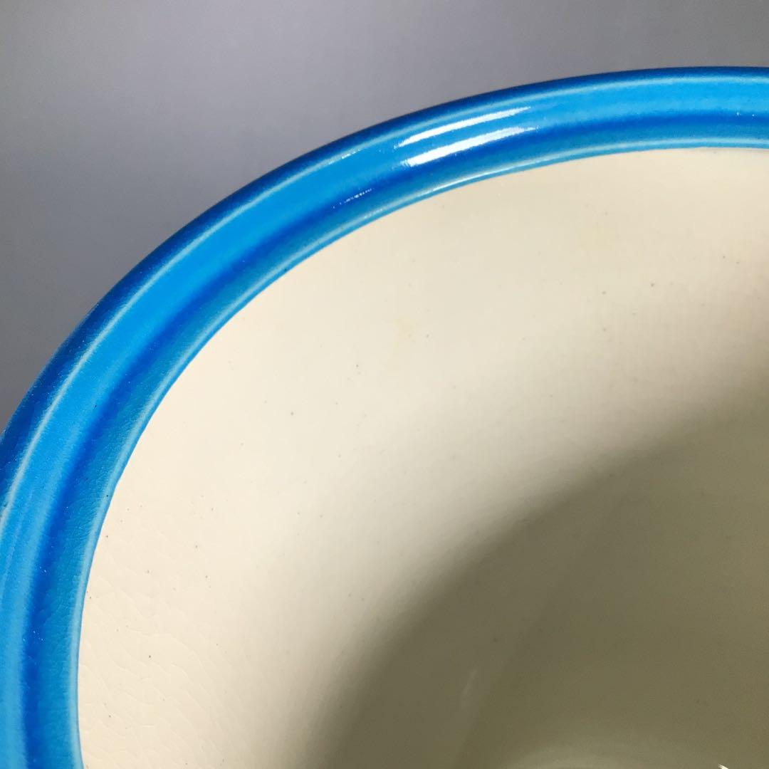 Ｎ６６５　水指　『平安　手塚祥堂造』『即中斎好写』『浅黄交趾』『末広水指』　共箱