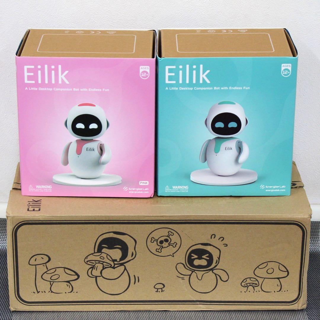 卓上コンパニオンロボットEilikアイリック ピンク＆ブルー 2体セット・正規品