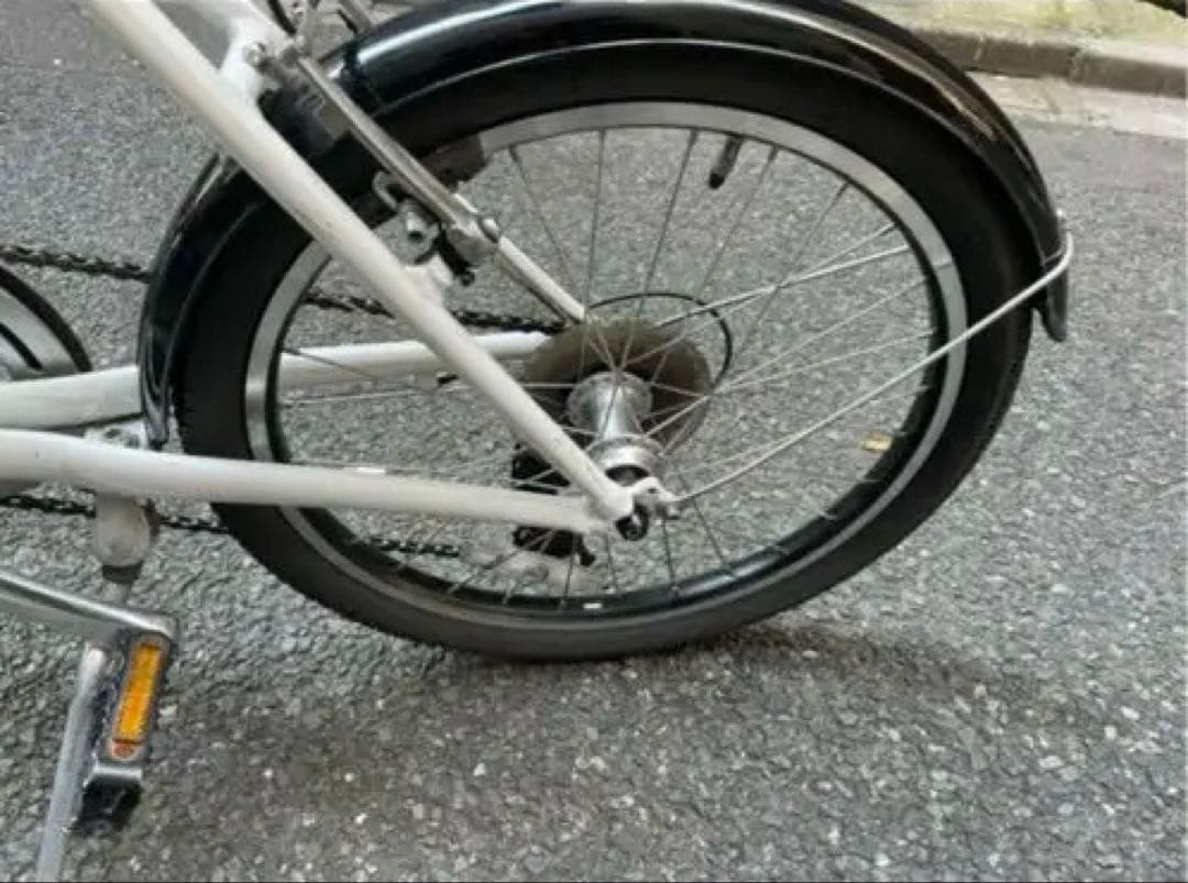 ［茨城手渡し］ジャイアントgiant ten ミニベロ　自転車　ホワイト希少品