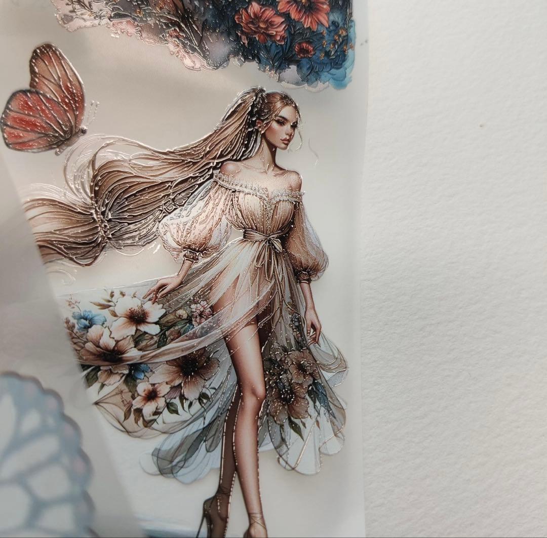 海外マステ切り売り ScrapbookArtSupply 花 フェアリー 妖精