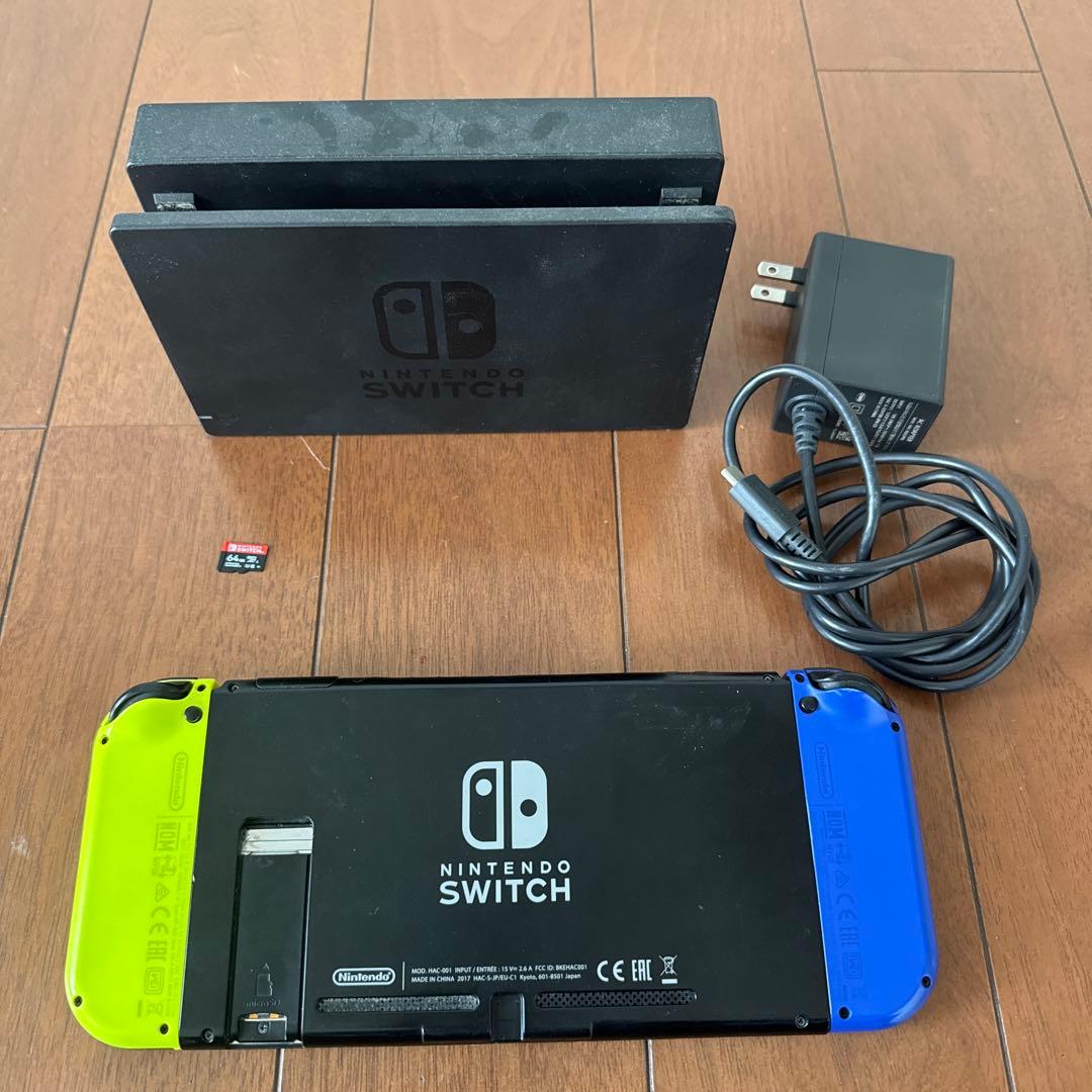 Nintendo Switch 本体 青/黄 Joy-Con SDカード付属