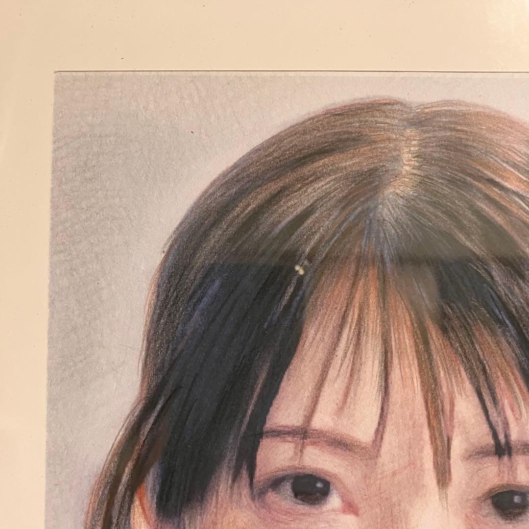 女優画26 額装品　額縁寸法32.7cm×24.0cm　カラー着色　京藤夏樹真作