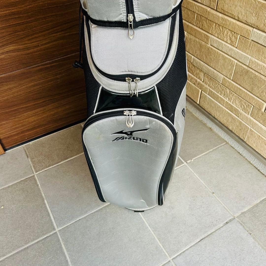 ミズノ グレー キャディバッグ　MIZUNO