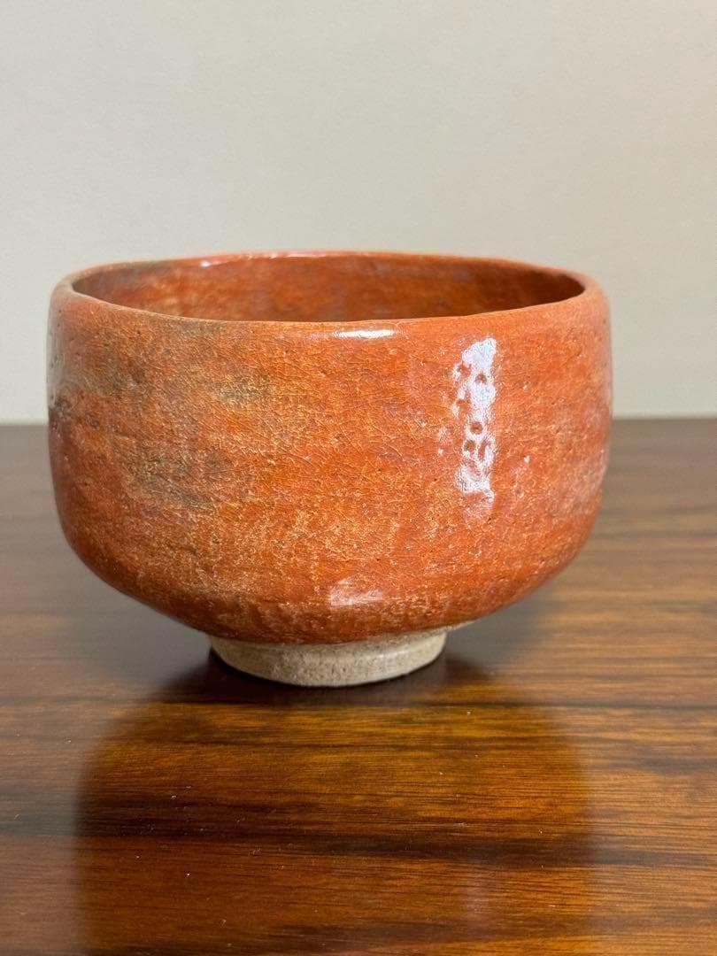 【新品未使用！】抹茶碗　茶道　高級茶碗　お茶　茶道具　オレンジ　アンティーク