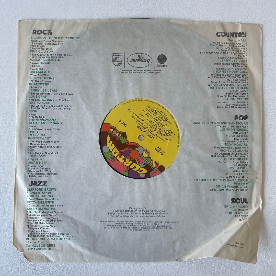 Leroy Hutson USオリジナルLPレコード4枚セット