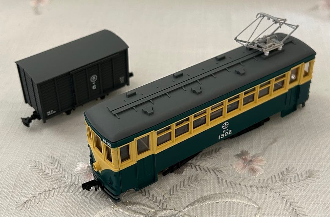 トミーテック 富井電鉄　猫屋線 直通用路面電車＋客車/貨車セット　2両2点