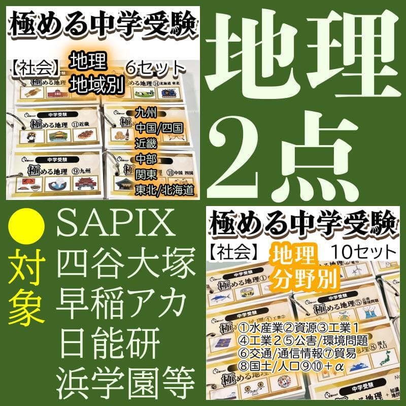 ラルボー様 リクエスト 6点 まとめ商品　中学受験　暗記カード