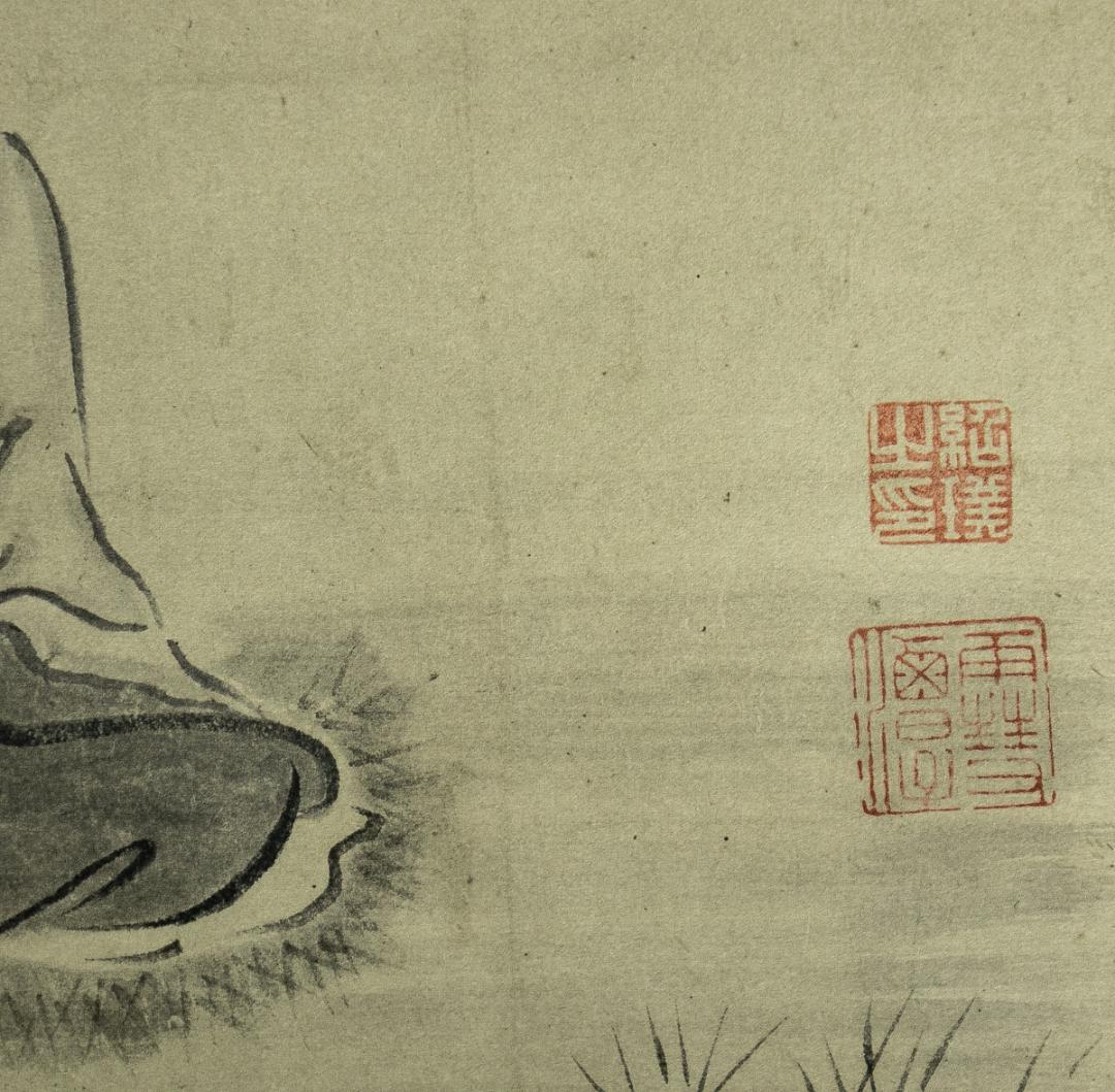 掛軸-1545　臨済宗妙心寺派 511世　雪潭紹璞　画　牧牛図　印刷工芸