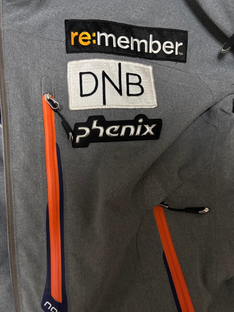 【極美品】phenix グレー ブルー　スキーウェア パンツ　フード　上下セット