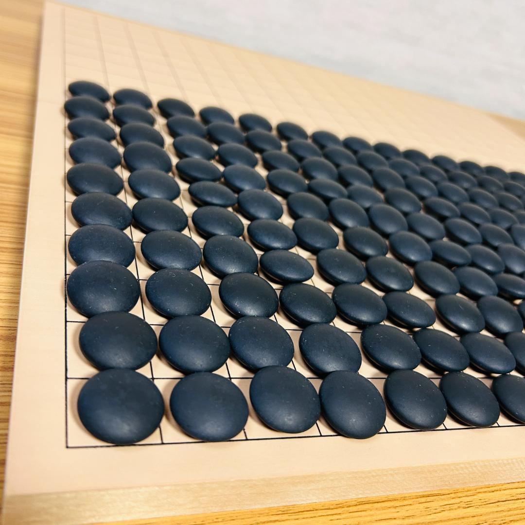 懐志作碁笥 蛤碁石 那智黒石 35~36号 白180個 + 黒179個 囲碁
