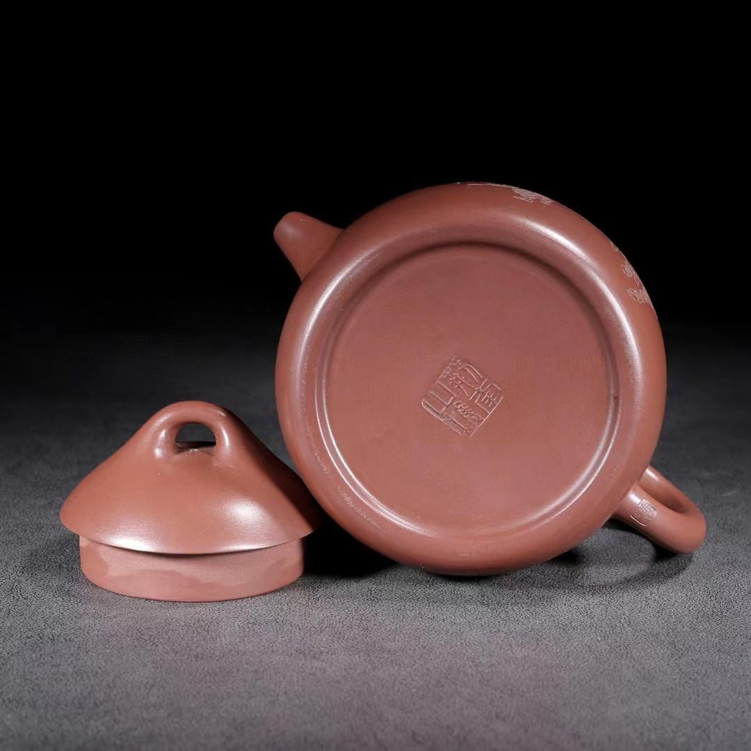 中国古美術・宜興原鉱・秦権 荊南山樵紫砂壺・赤泥急須・茶壺・茶道具・置物・禮器