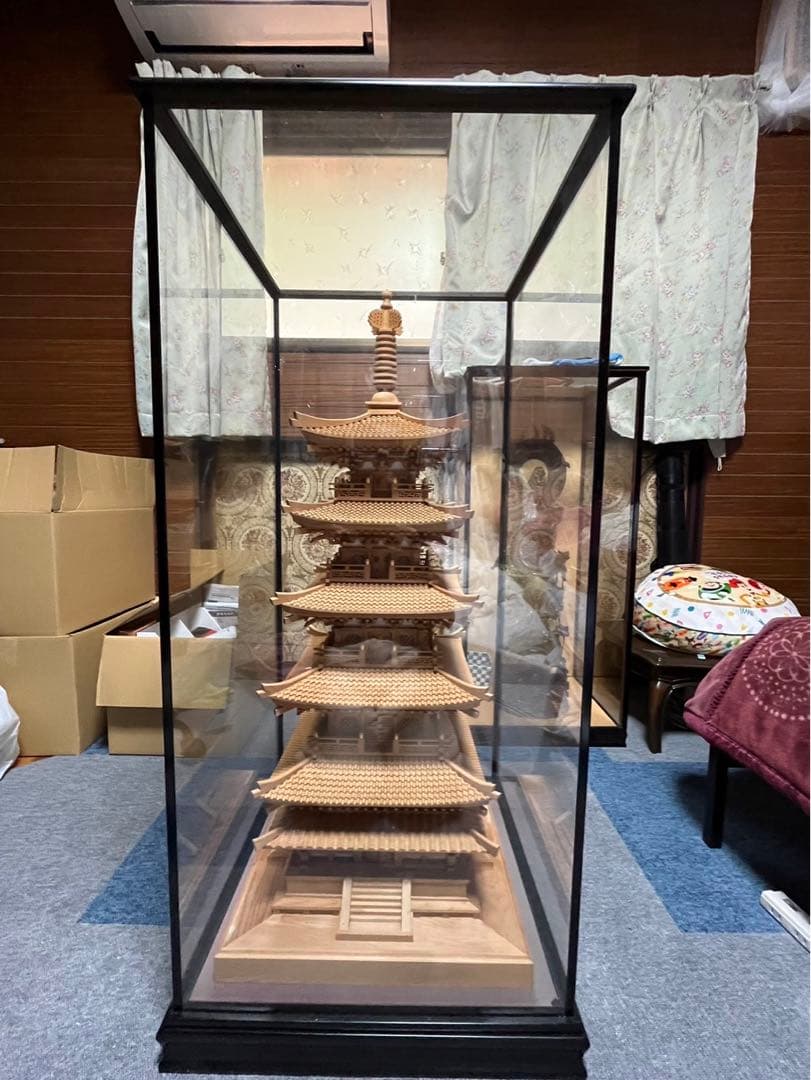 【美品】五十塔　ガラスケース付き