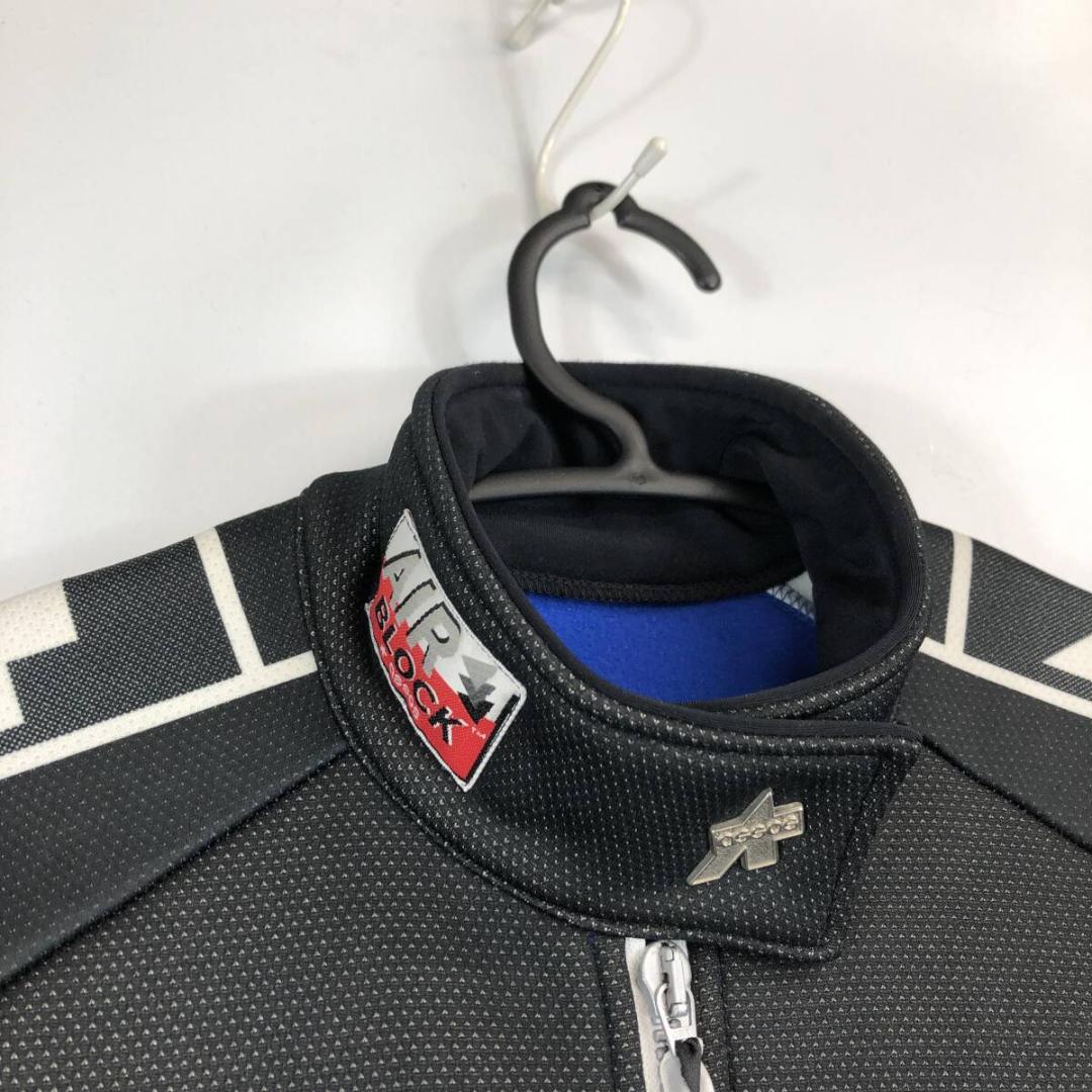 超美品 assos アソス　裏起毛サイクルジャージ ブラック ブルー Mサイズ