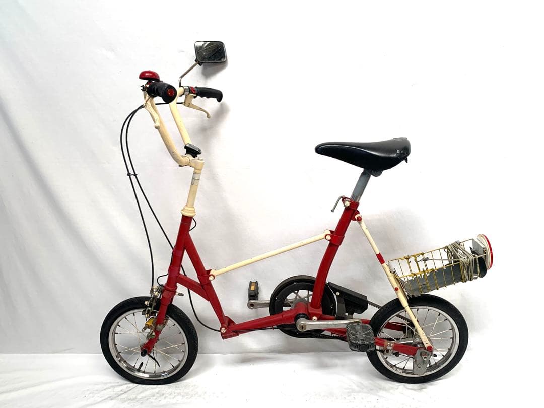 【現状品】送料無料ベルトドライブ折り畳み自転車 ミニベロ 小径車 14インチ