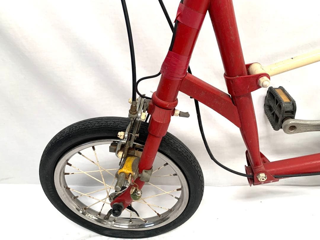 【現状品】送料無料ベルトドライブ折り畳み自転車 ミニベロ 小径車 14インチ