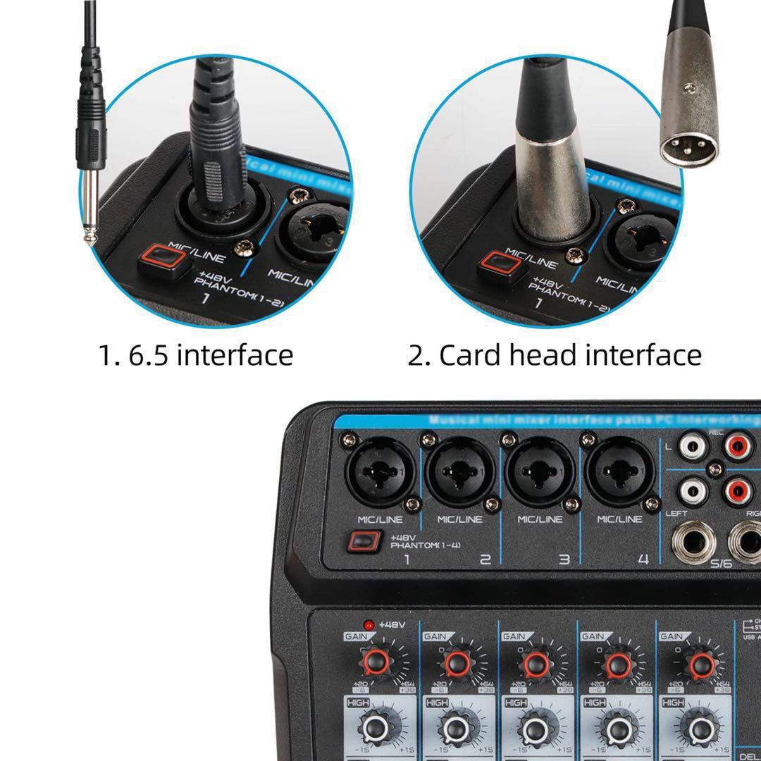 DJミキサーポータブル　オーディオミキサー　Bluetooth パーティスタジオ