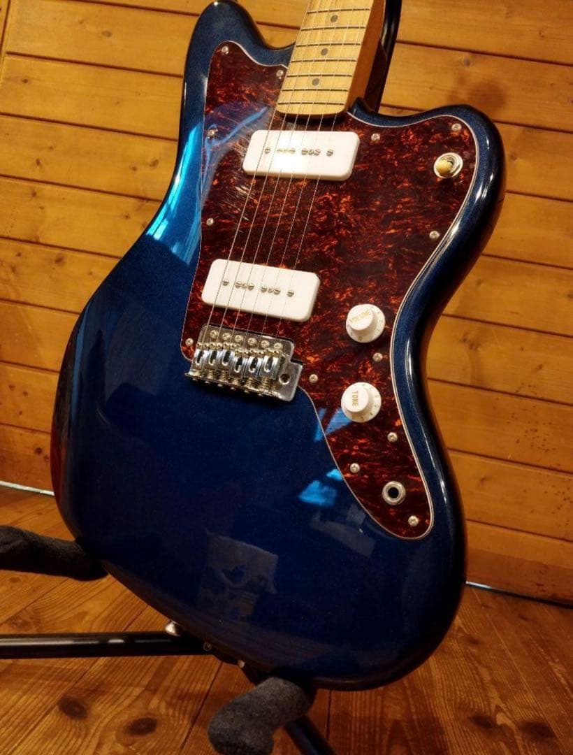 エレキギター 青 シングルコイル