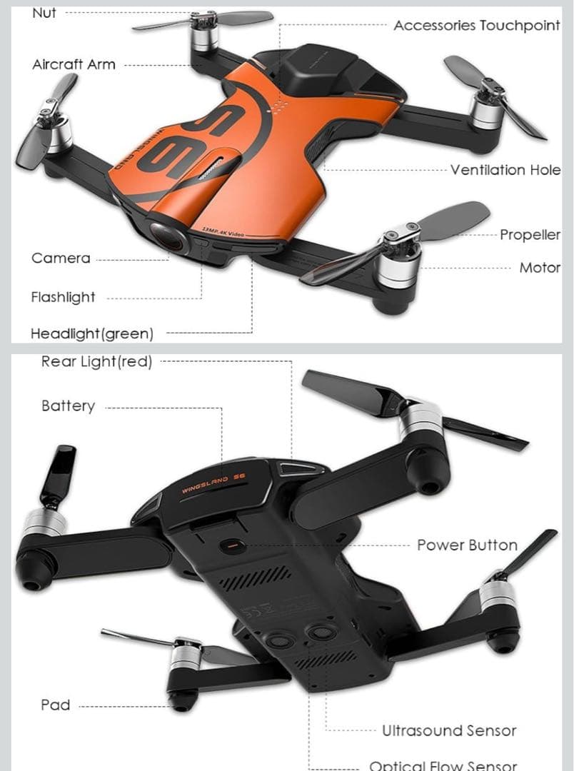 【新品 未開封】WINGSLAND S6 4K ドローン
