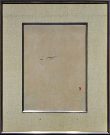 東郷青児【女性】 原画 水彩 4号